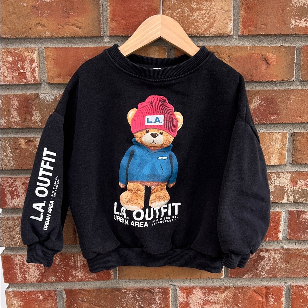 Zara L.A. Bear Crewneck Sweatshirt (Size 4)